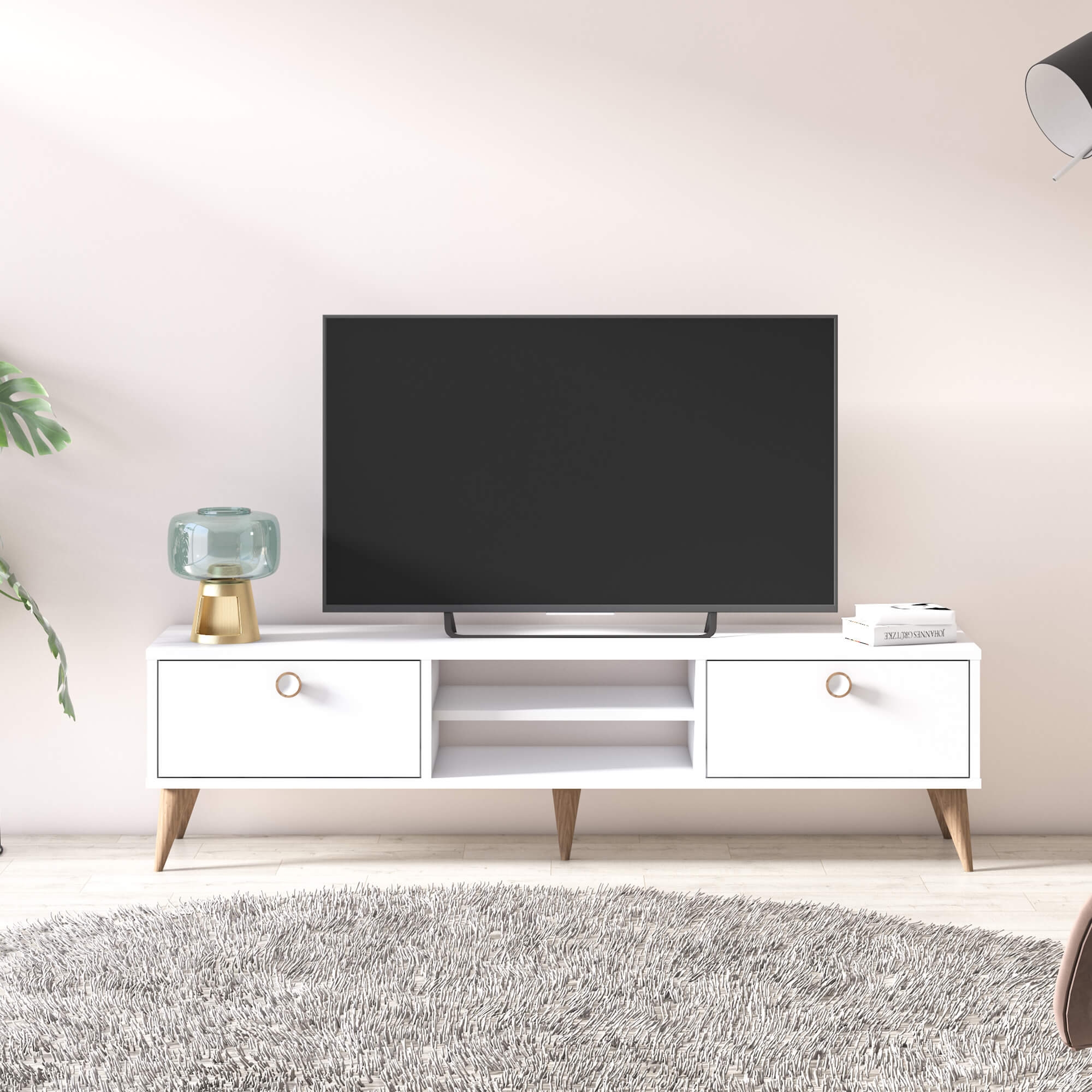 Vega Modern Contemporary TV Unit with Drawers