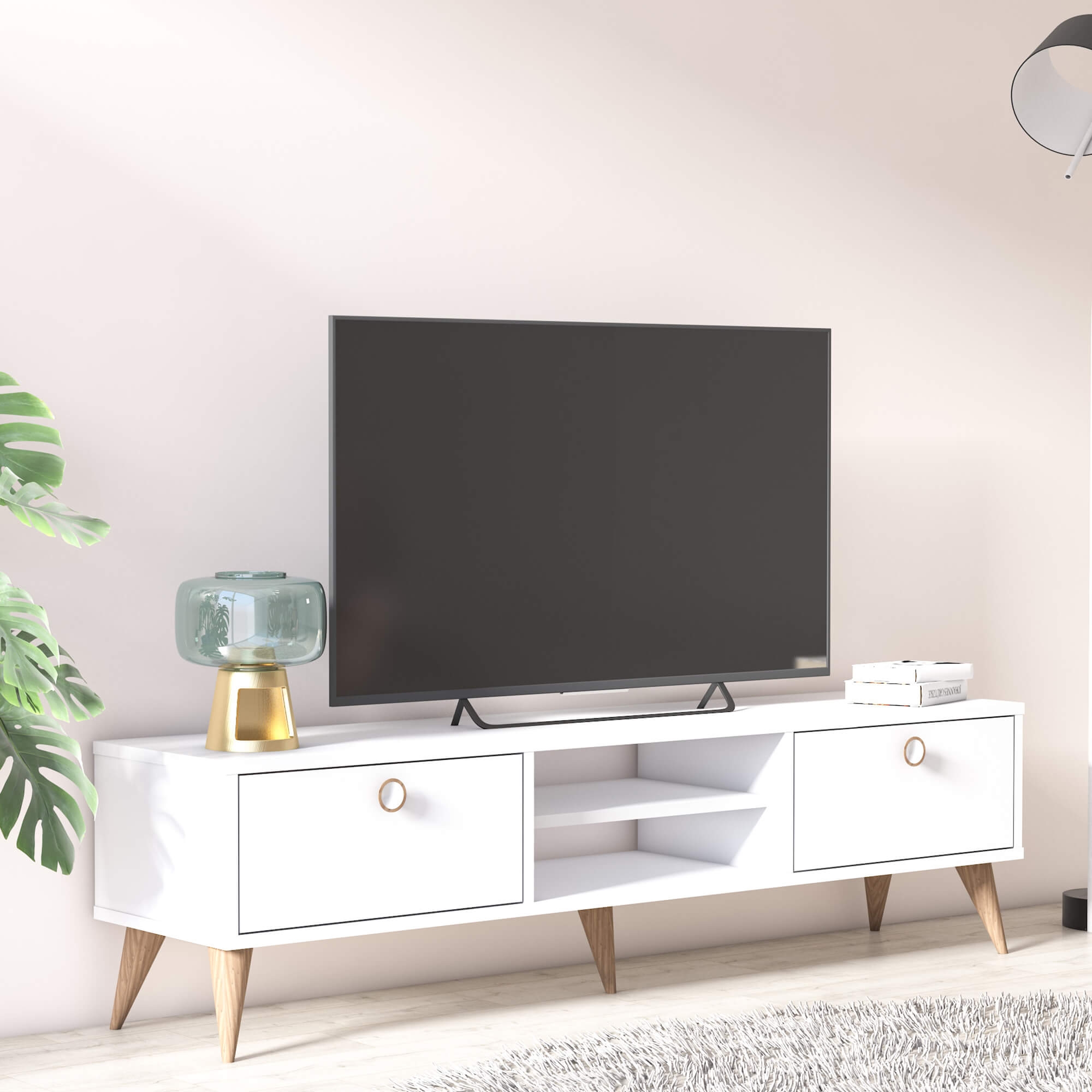 Vega Modern Contemporary TV Unit with Drawers