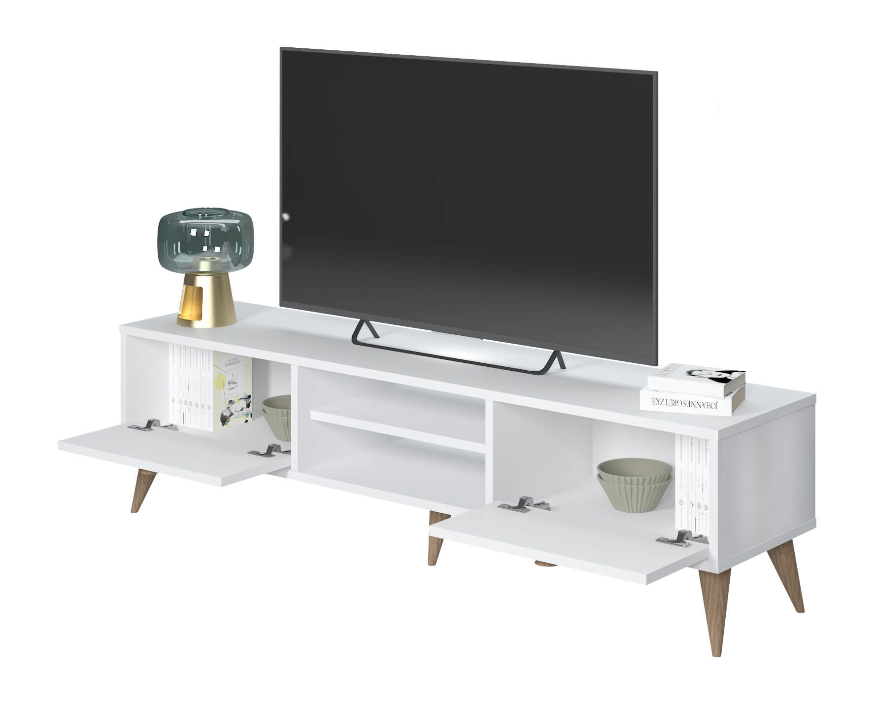 Vega Modern Contemporary TV Unit with Drawers