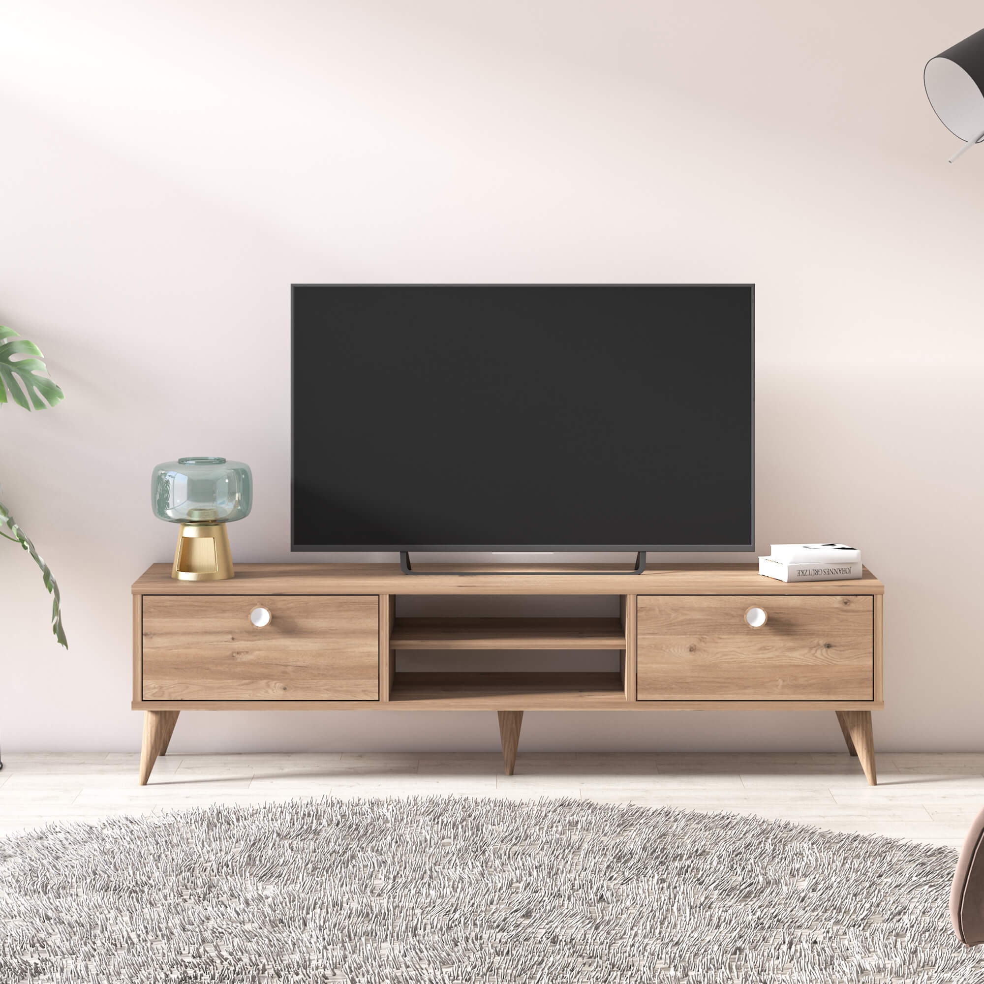 Vega Modern Contemporary TV Unit with Drawers