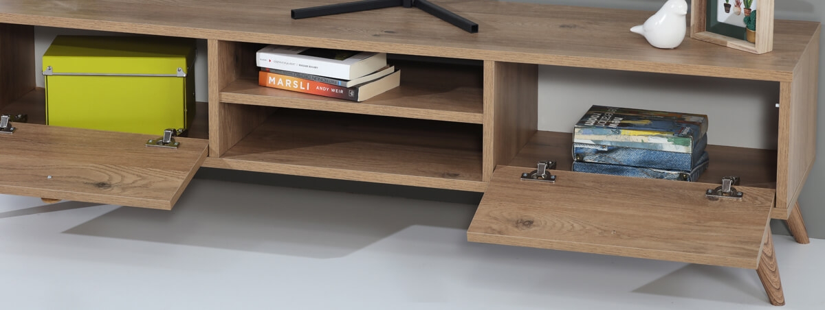 Vega Modern Contemporary TV Unit with Drawers