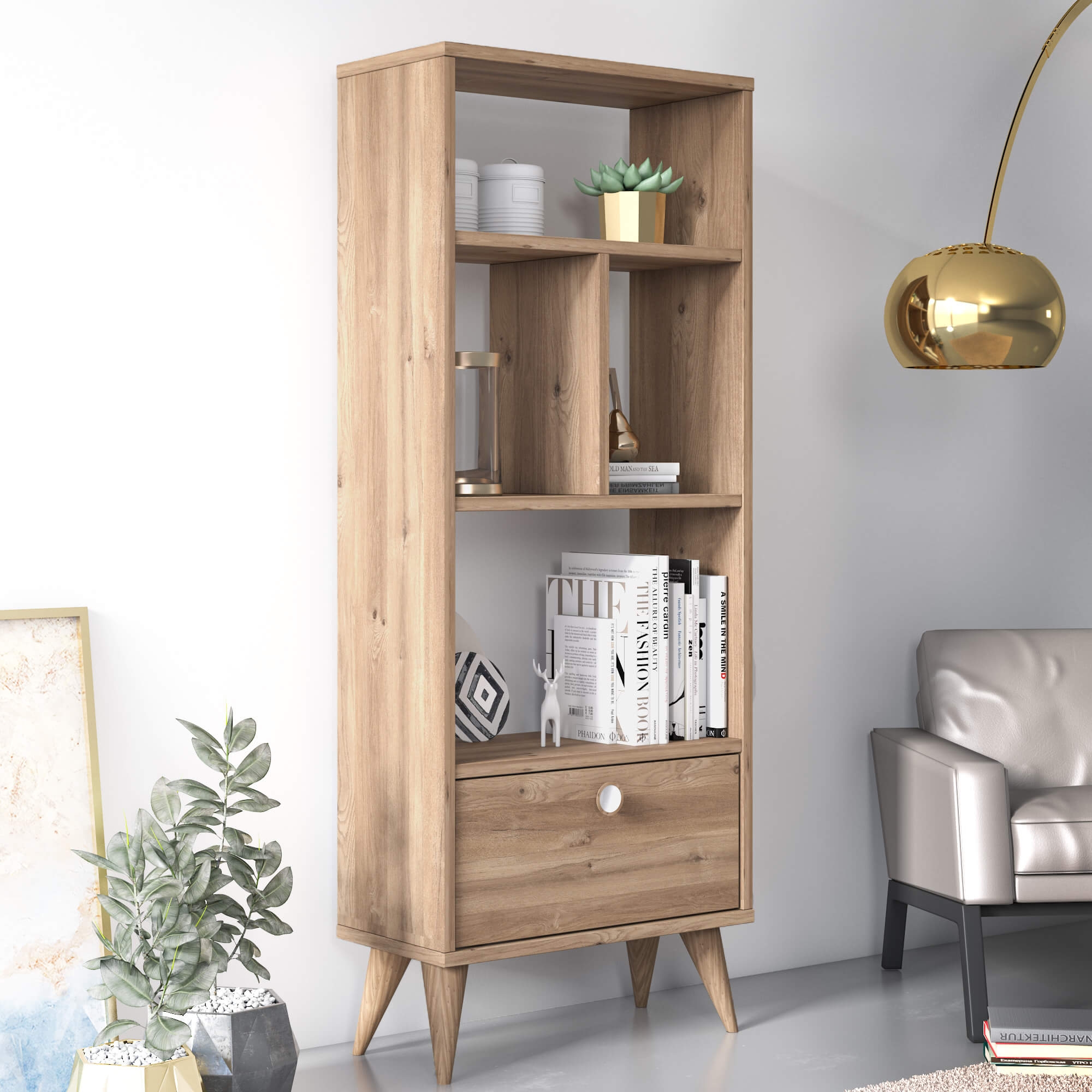 Vega Modern Contemporary Wall Unit Storage & Bookcase