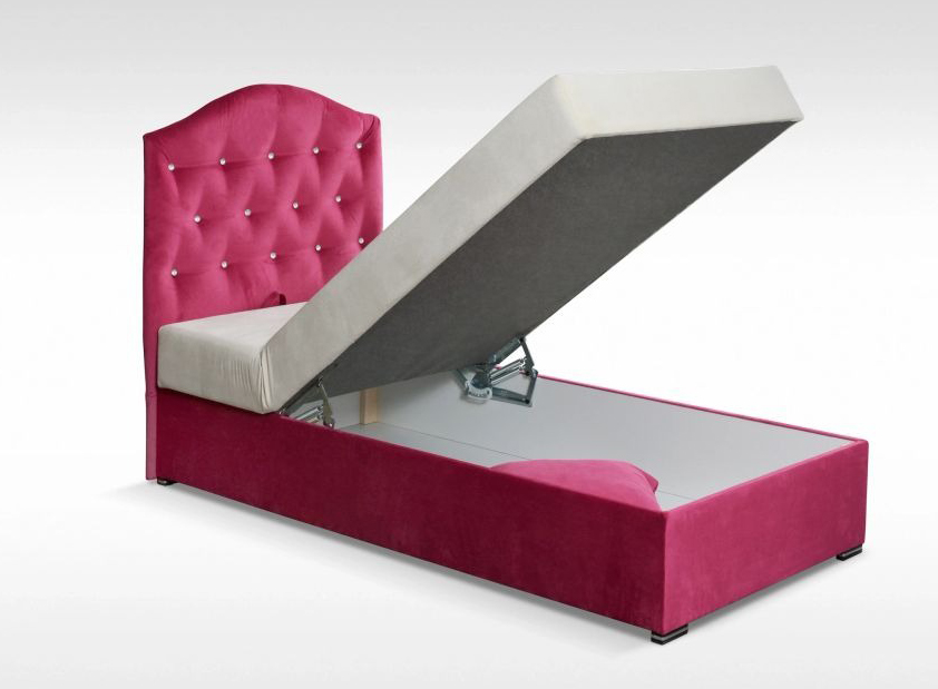 Julia Fabric Upholstered Storage Twin Size Bed