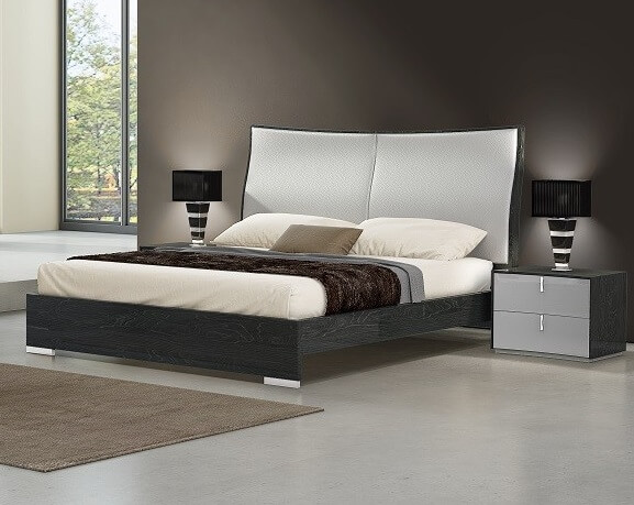 Vera Modern Ecoleather Queen Size Panel Bed