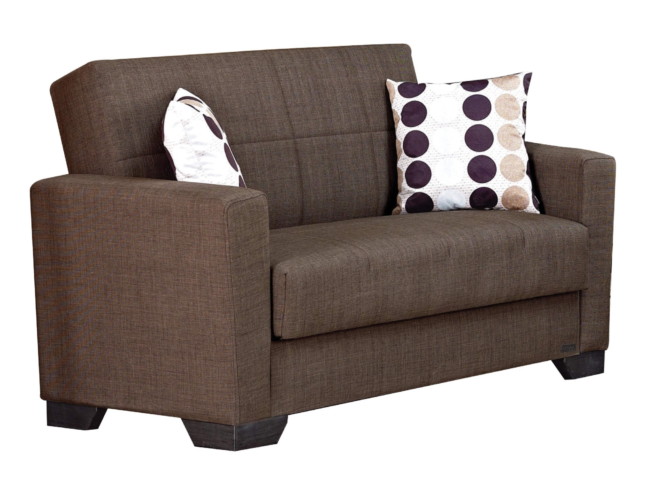 Vermont Fabric/PU Storage Sleeper Loveseat