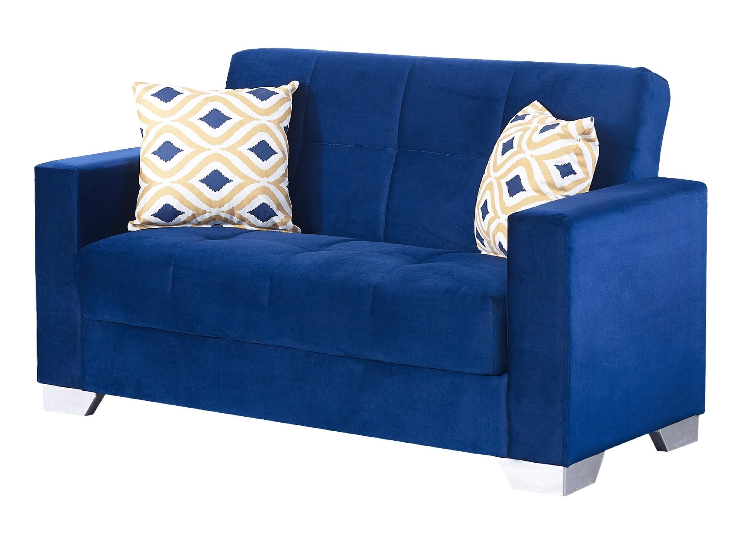 Vermont Fabric/PU Storage Sleeper Loveseat