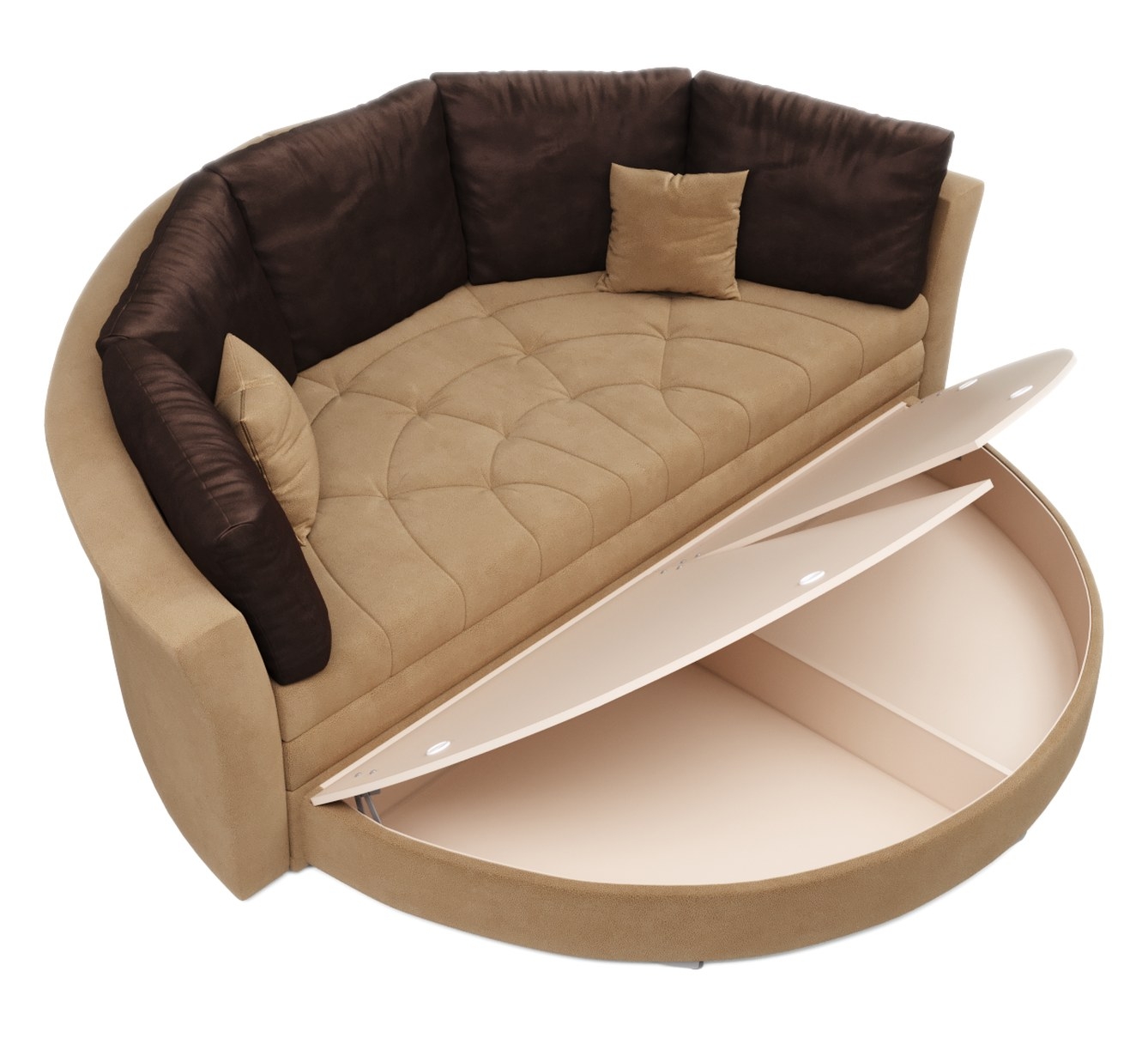 Verona Round Sofa Bed with Storage
