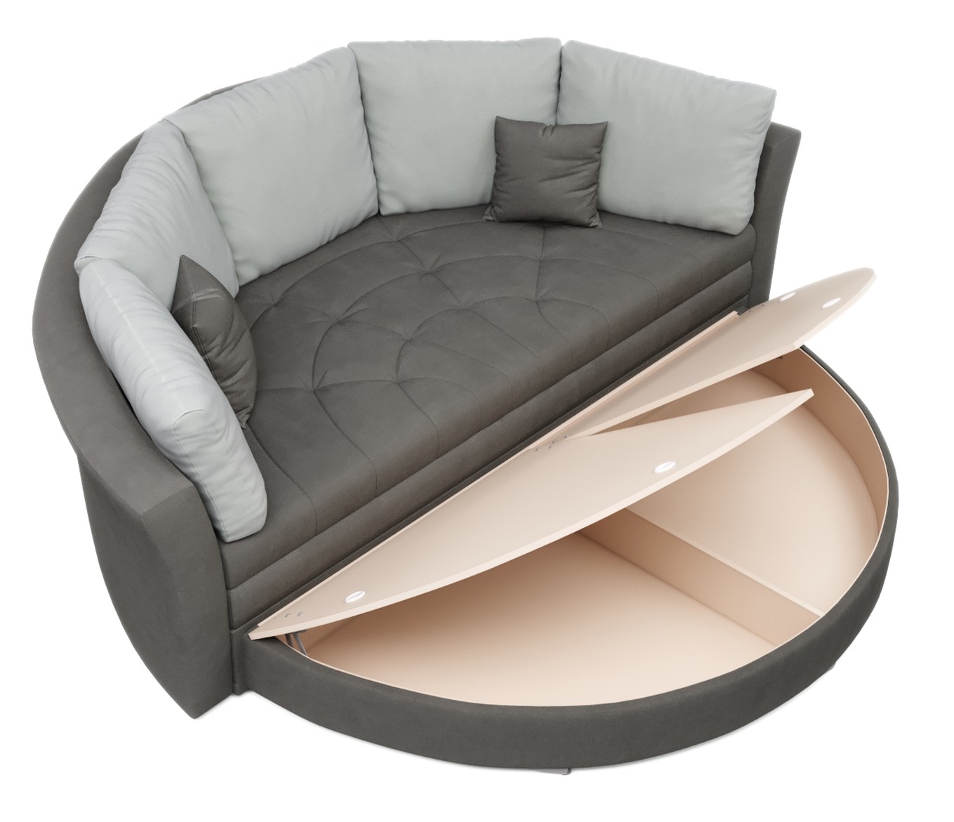 Verona Round Sofa Bed with Storage