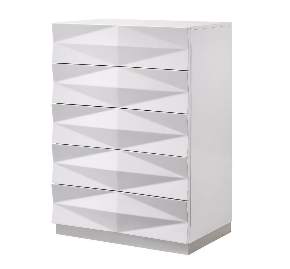 Verona Modern Leatherette 3D Platform Bedroom Set