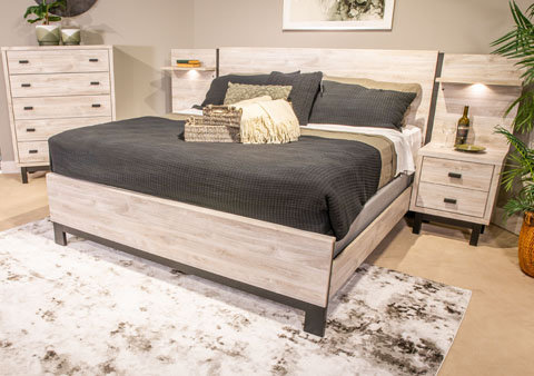 Vessalli MDF Panel Bedroom Set w/Extensions