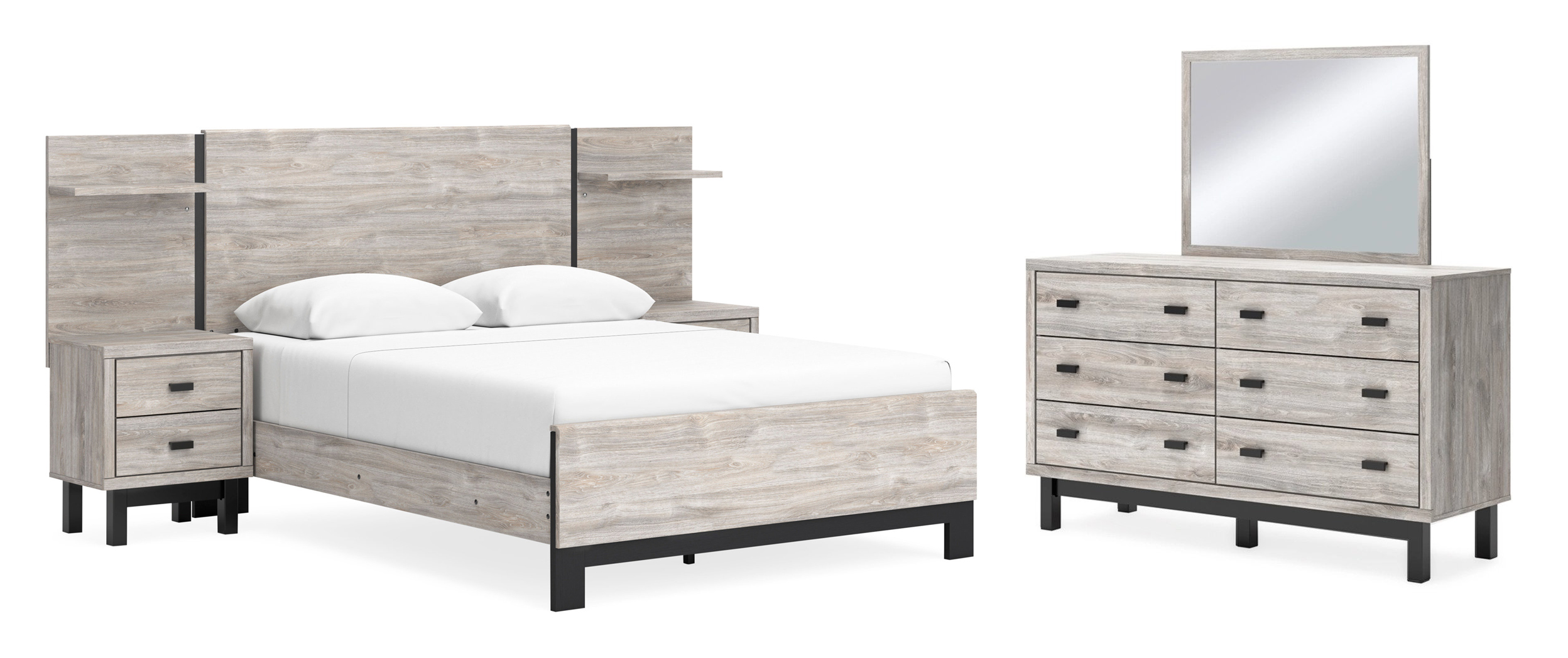 Vessalli MDF Panel Bedroom Set w/Extensions