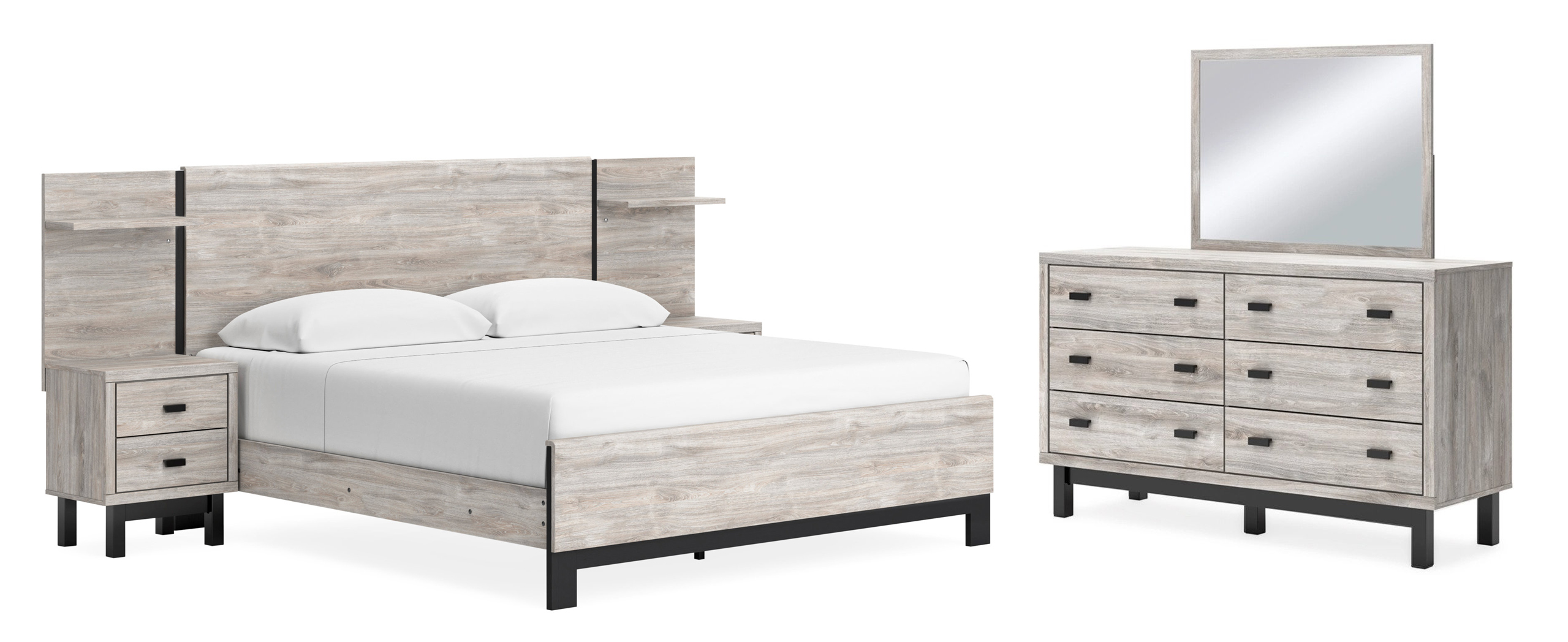 Vessalli MDF Panel Bedroom Set w/Extensions