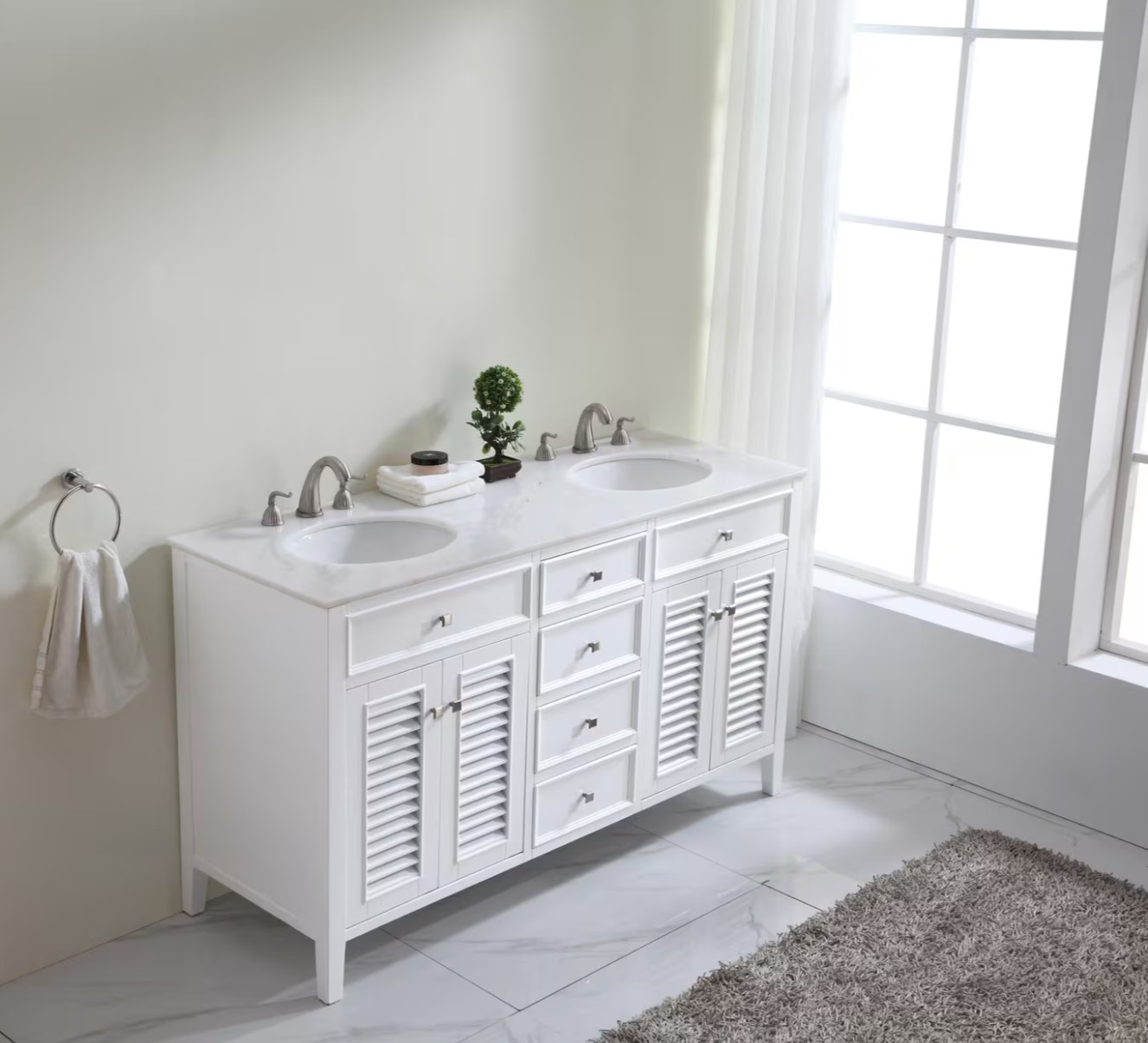 Cape Cod 60" Double Bathroom Vanity Set