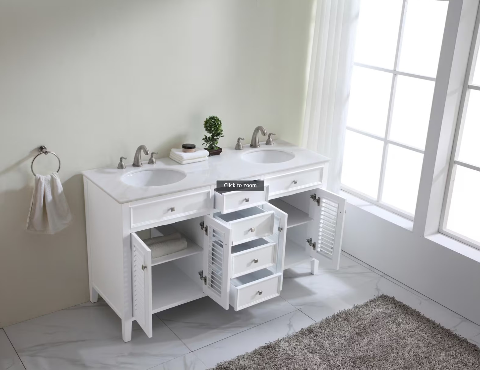 Cape Cod 60" Double Bathroom Vanity Set