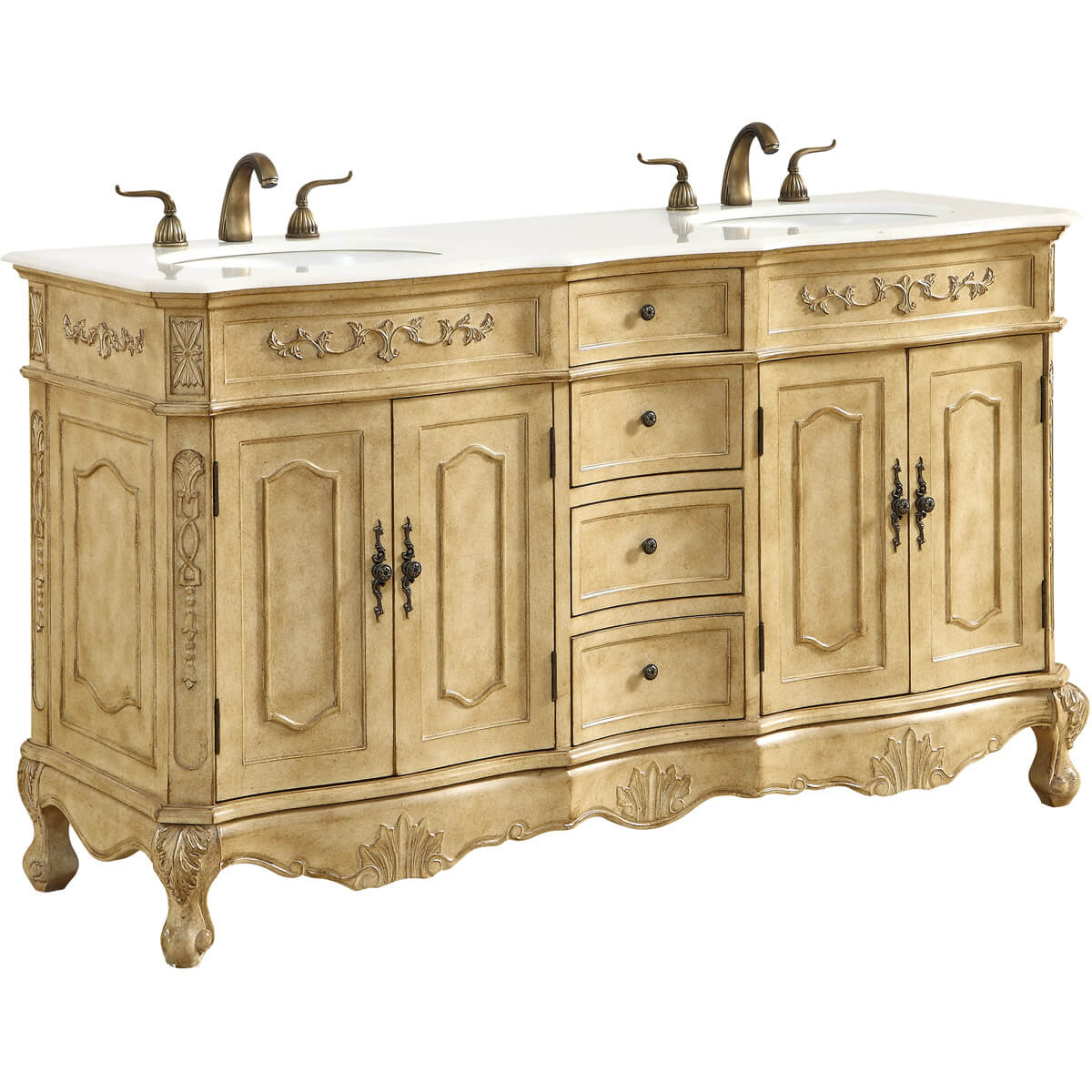 Danville 60" Double Bathroom Vanity Set