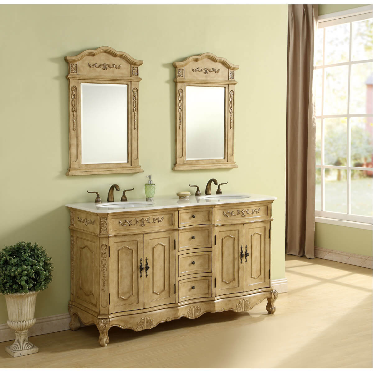 Danville 60" Double Bathroom Vanity Set
