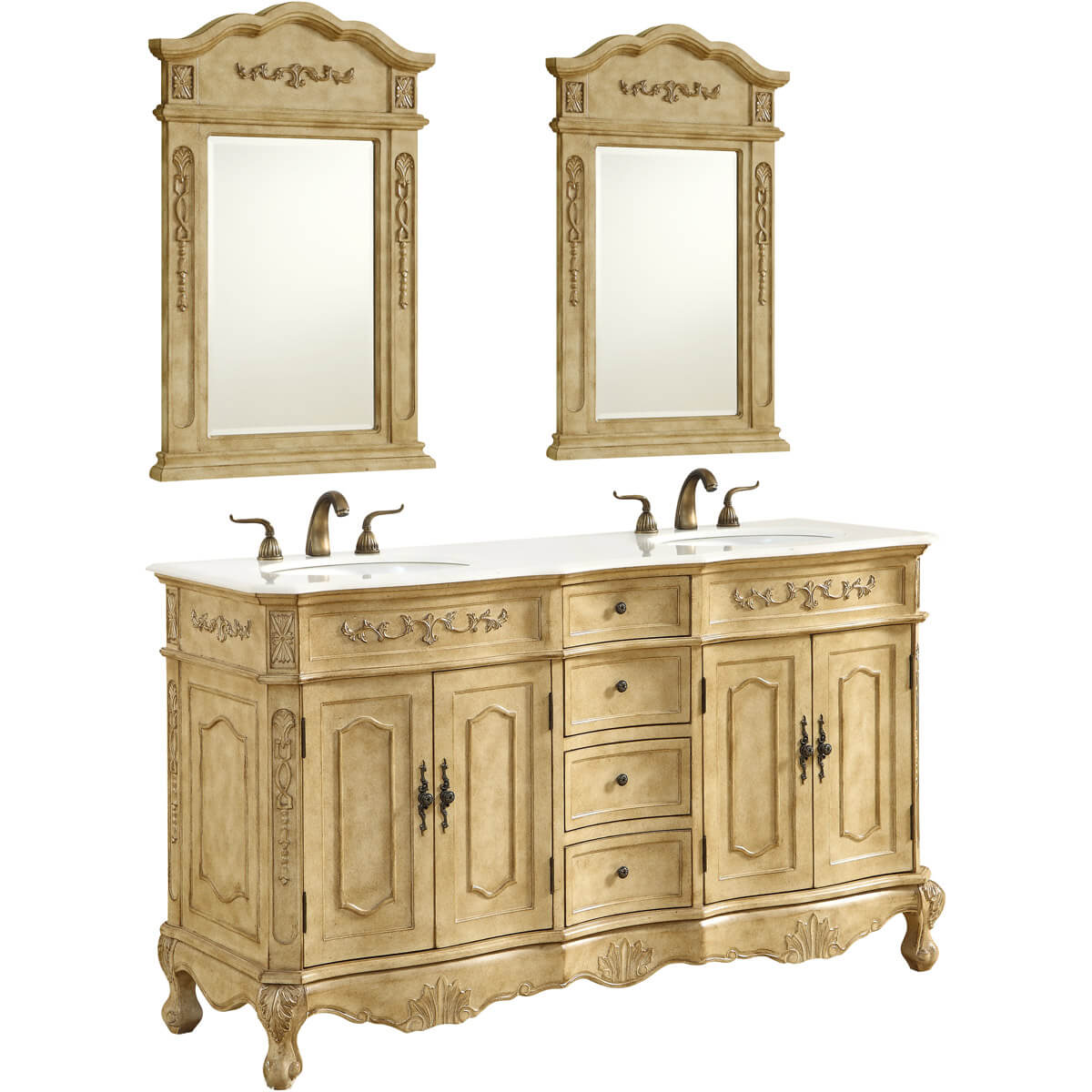 Danville 60" Double Bathroom Vanity Set