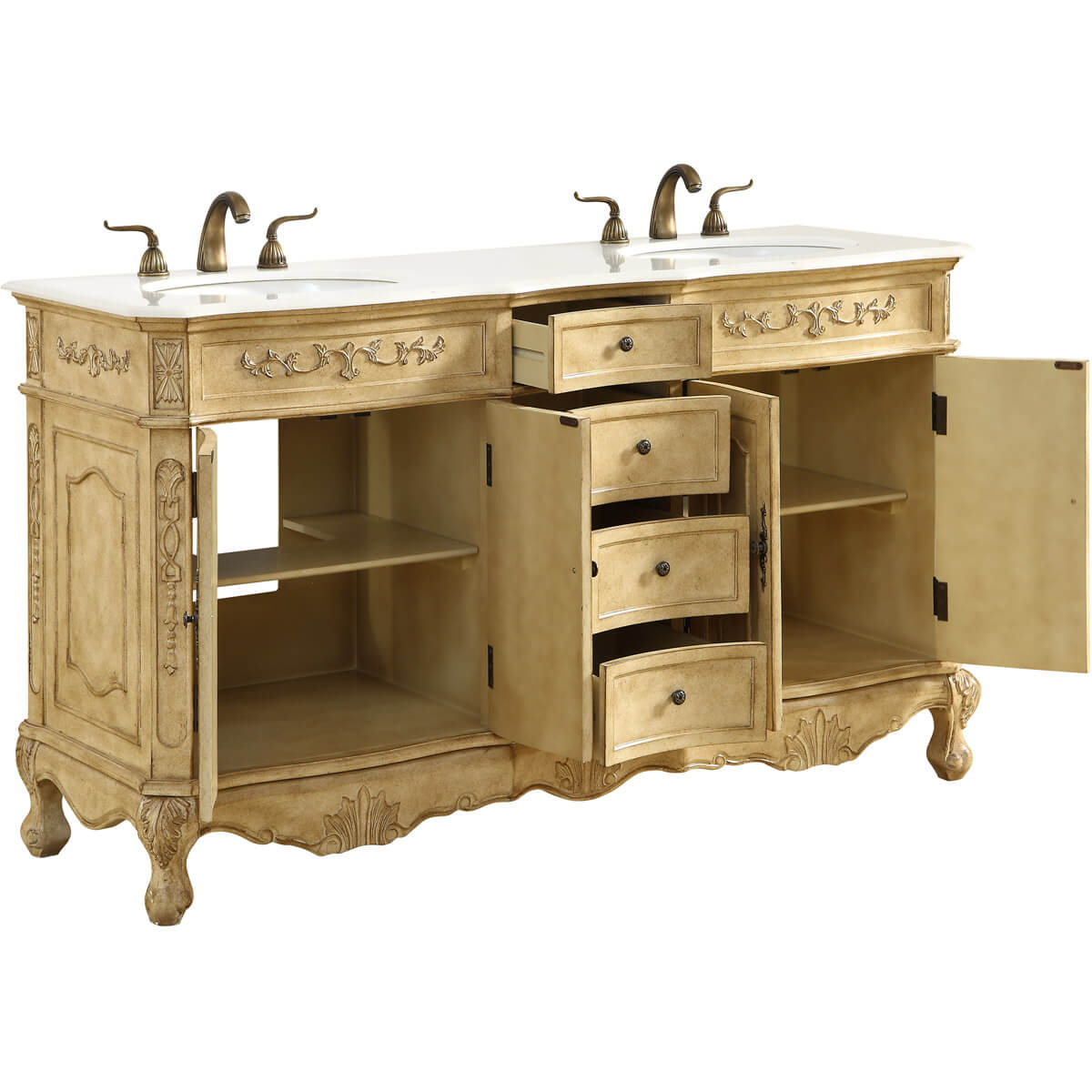 Danville 60" Double Bathroom Vanity Set