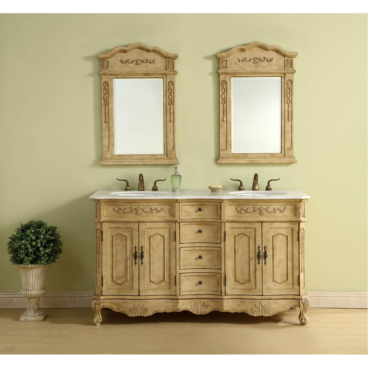 Danville 60" Double Bathroom Vanity Set
