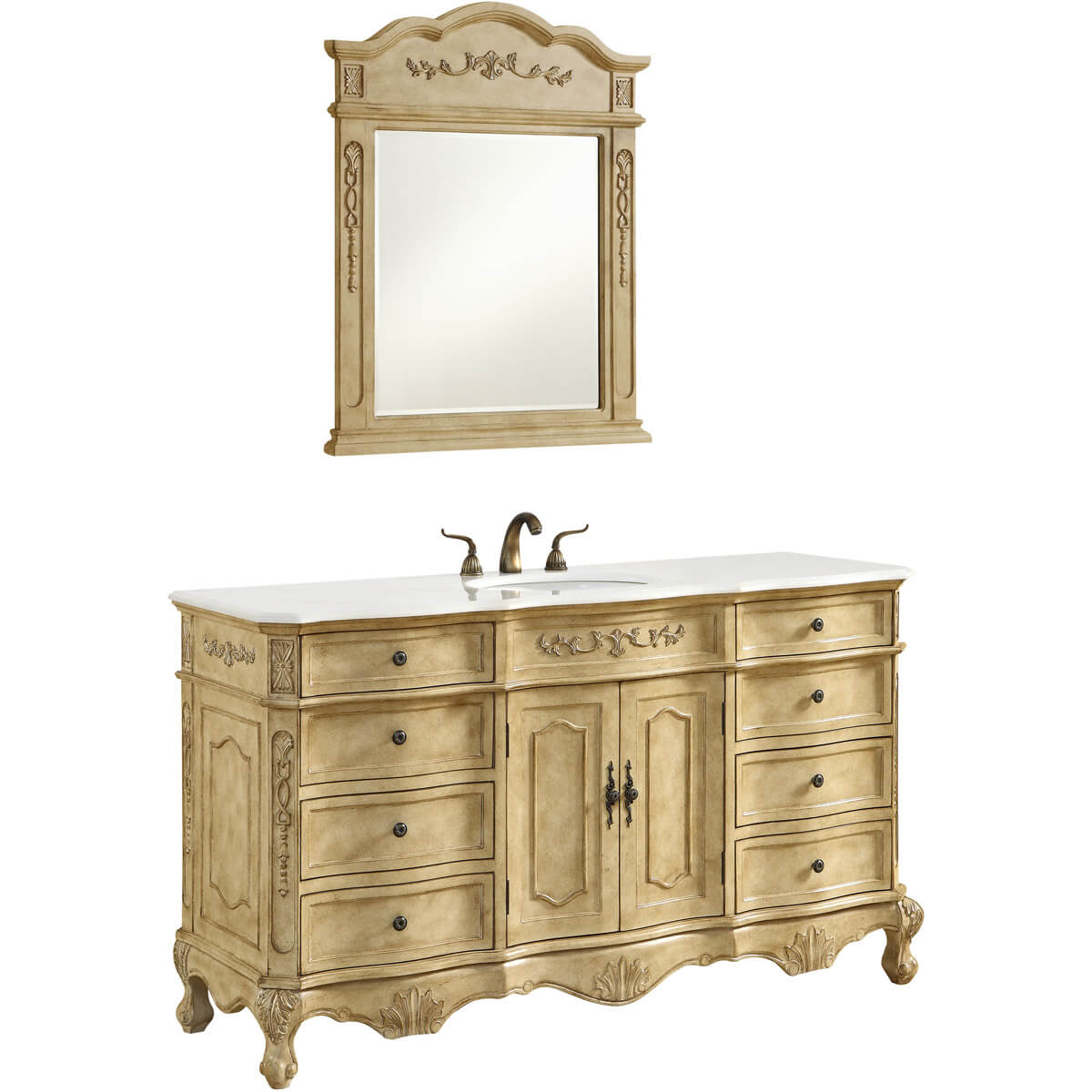 Danville 60" Single Bathroom Vanity Set