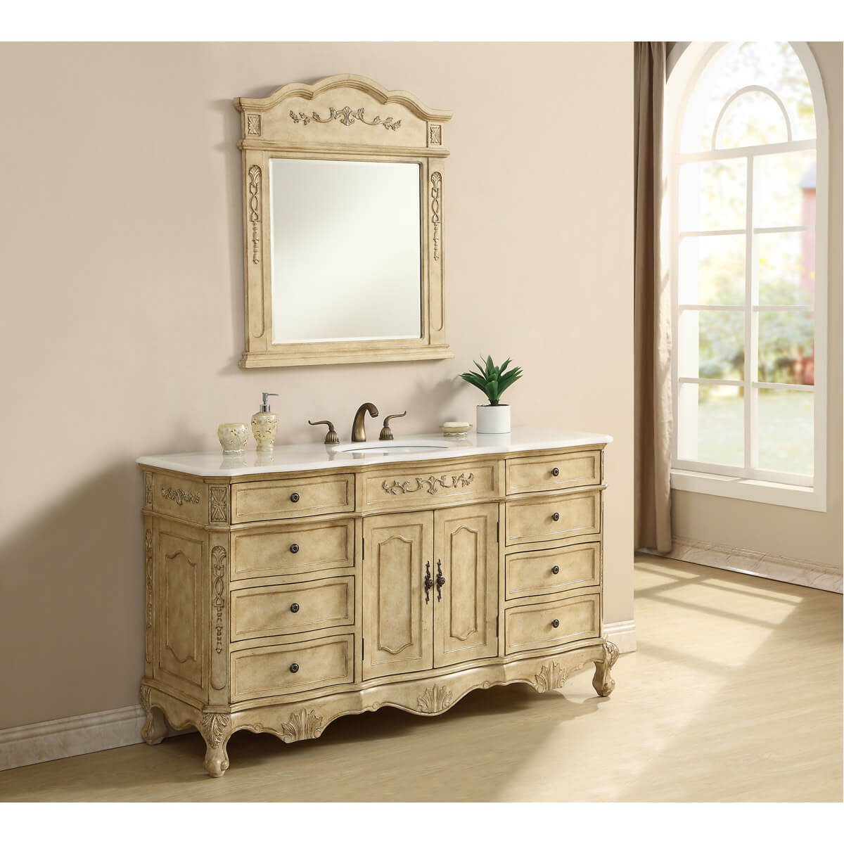 Danville 60" Single Bathroom Vanity Set