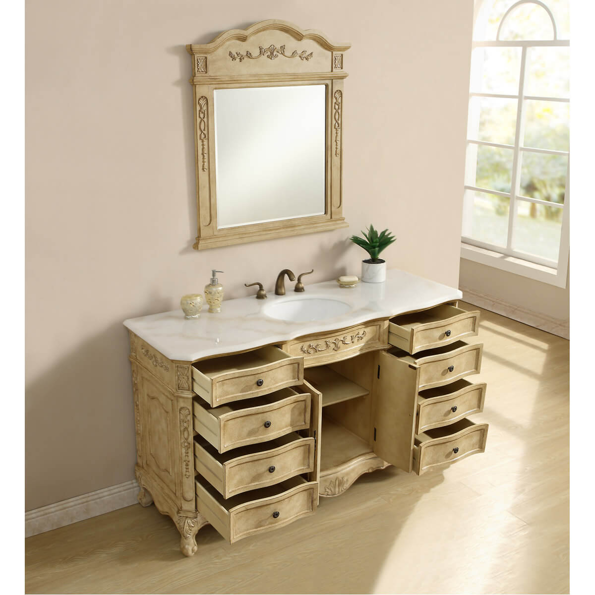 Danville 60" Single Bathroom Vanity Set