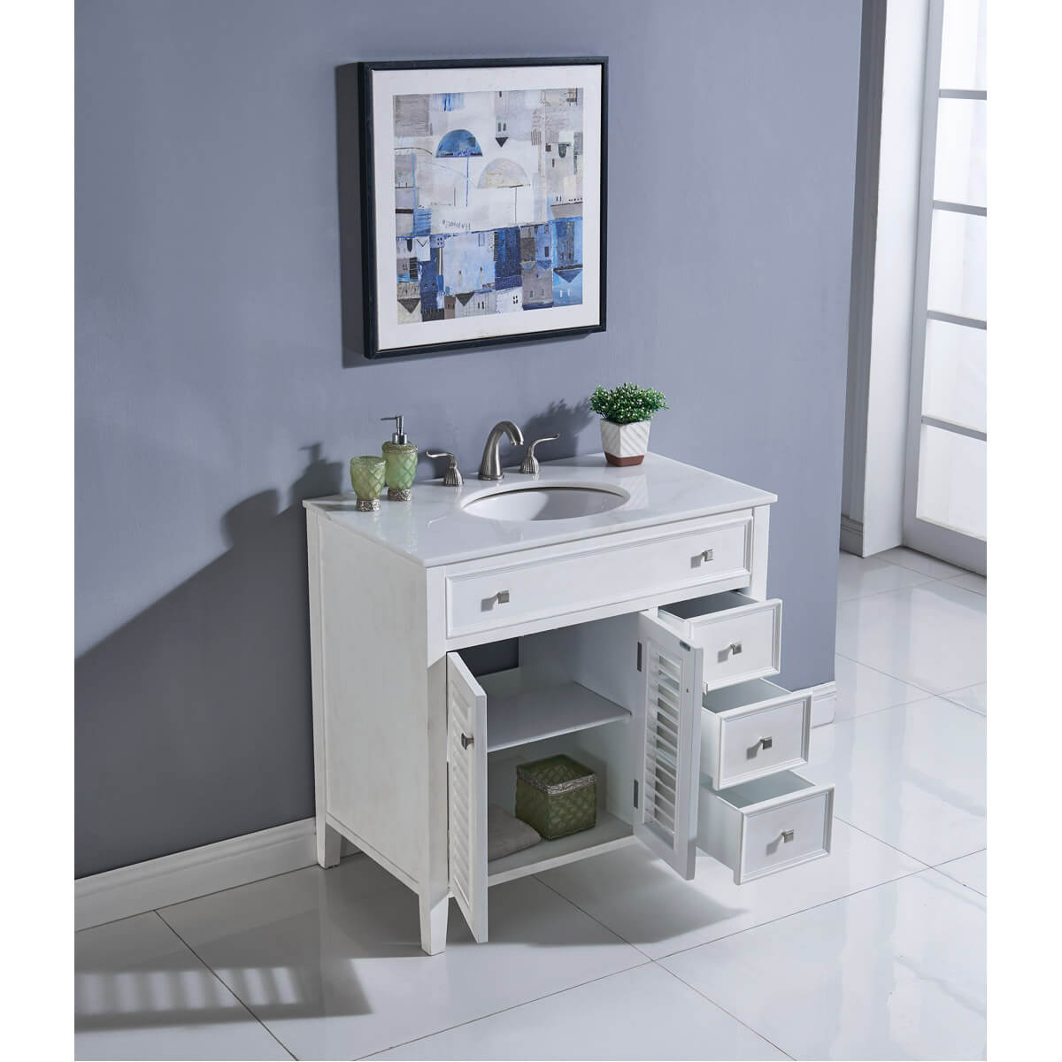 CAPE COD 36" Single Bathroom Vanity Set