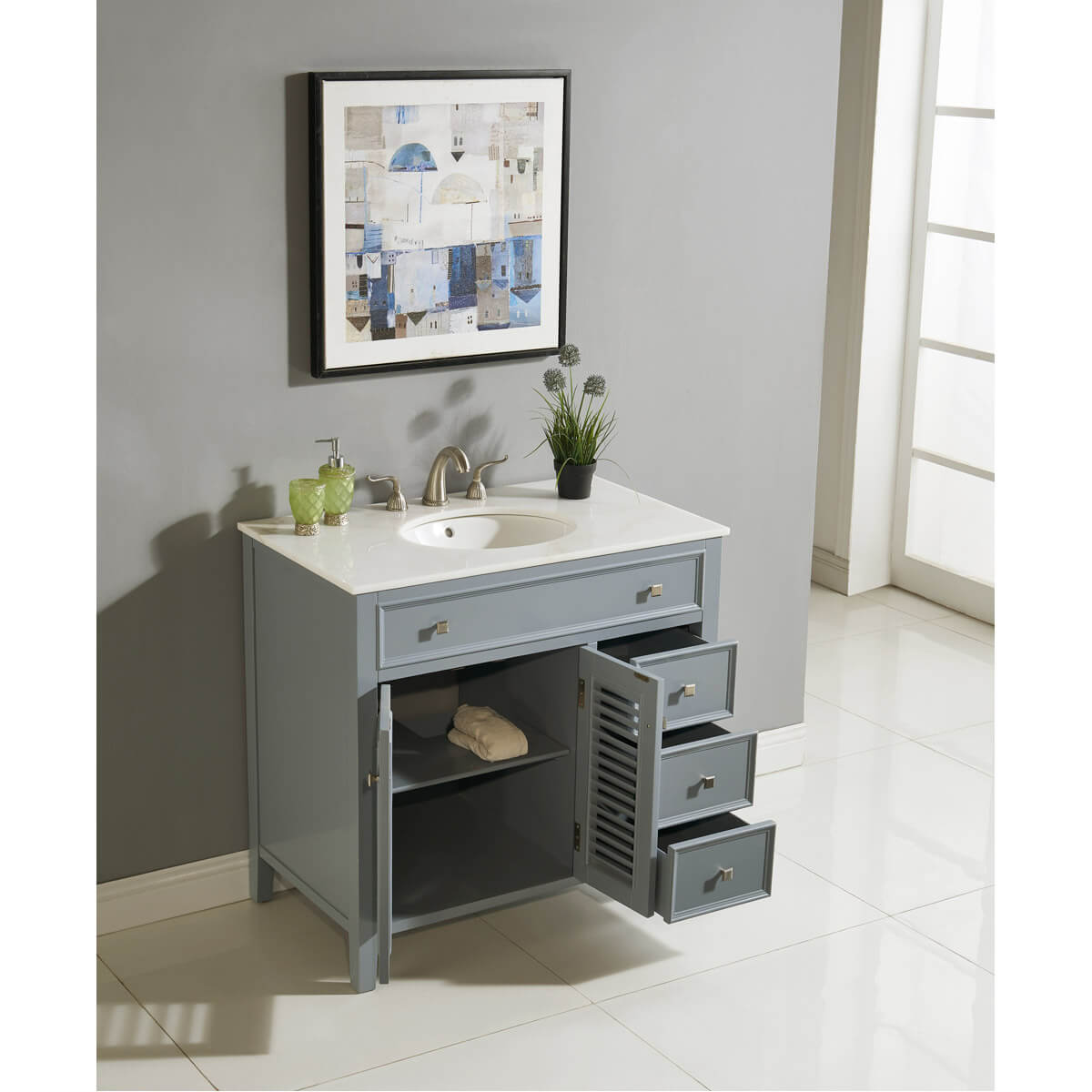 CAPE COD 36" Single Bathroom Vanity Set