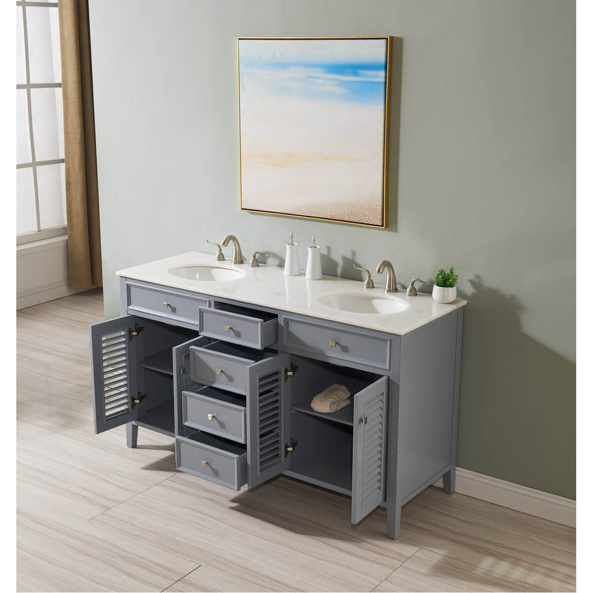 CAPE COD 60" Double Bathroom Vanity