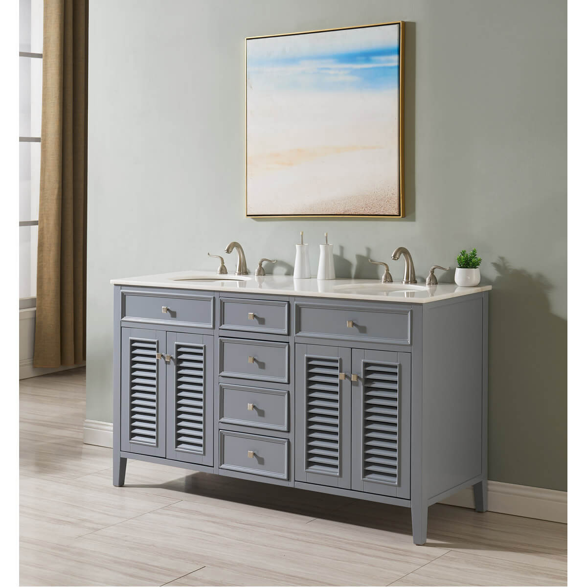 CAPE COD 60" Double Bathroom Vanity