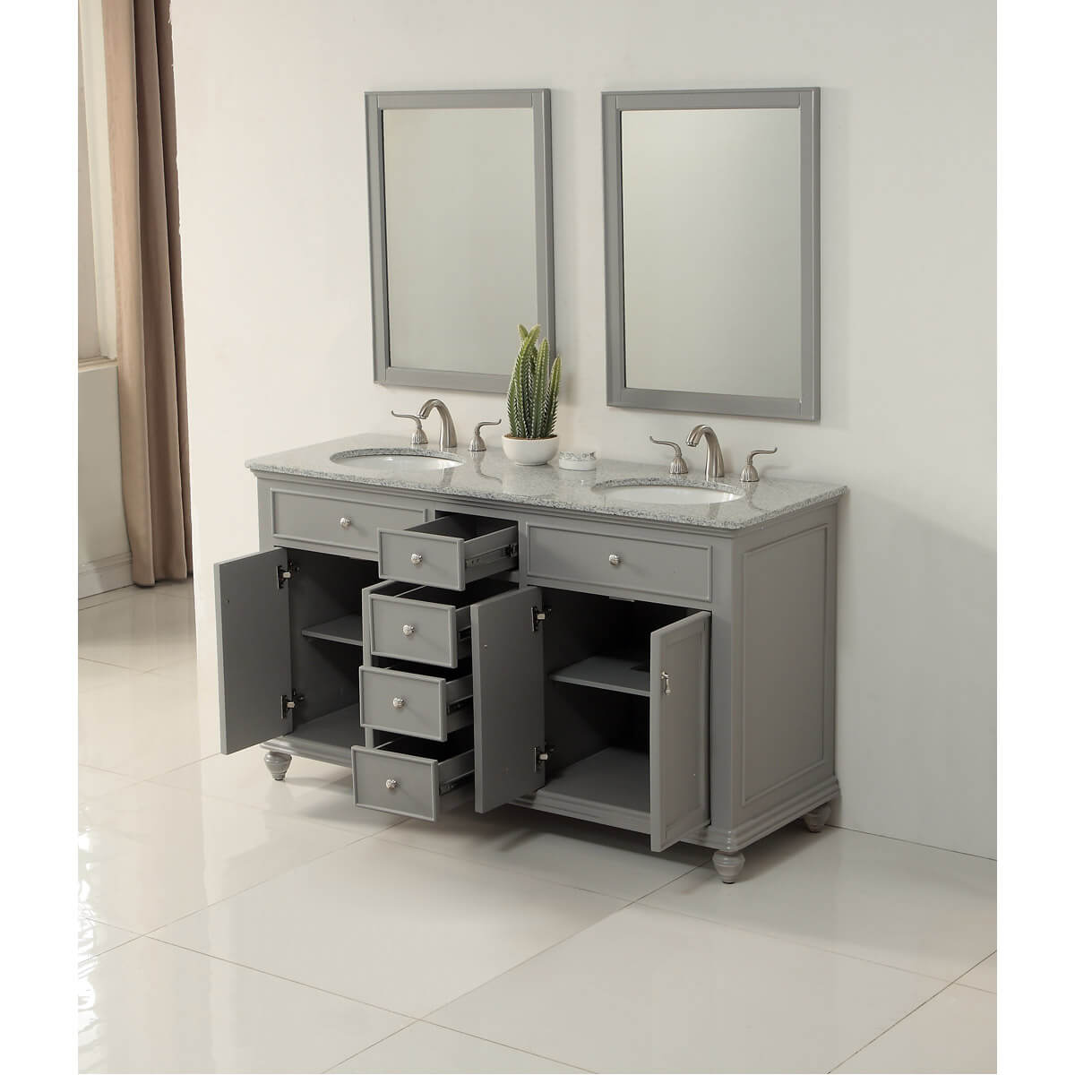Otto 60" Double Bathroom Vanity Set