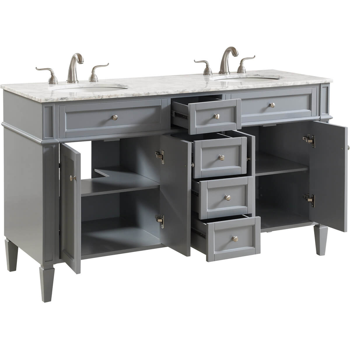 Park Avenue 60" Double Bathroom Vanity Set
