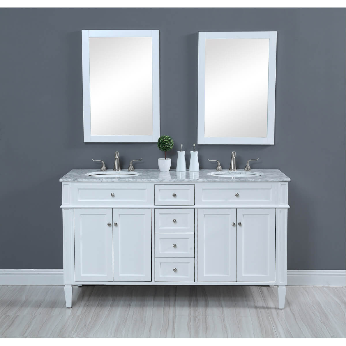 Park Avenue 60" Double Bathroom Vanity Set