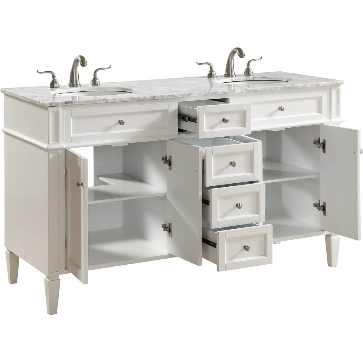 Park Avenue 60" Double Bathroom Vanity Set
