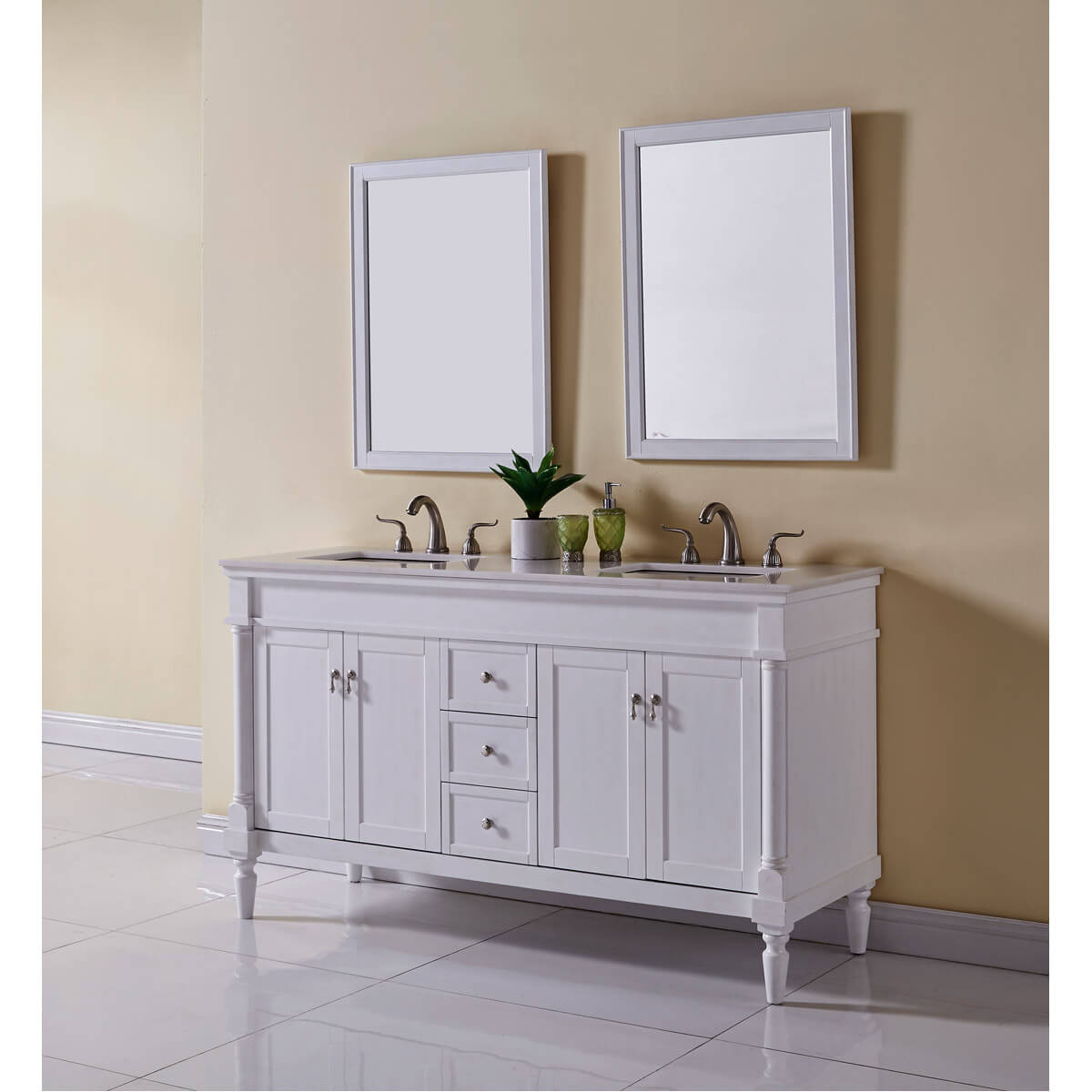Lexington 60" Double Bathroom Vanity Set