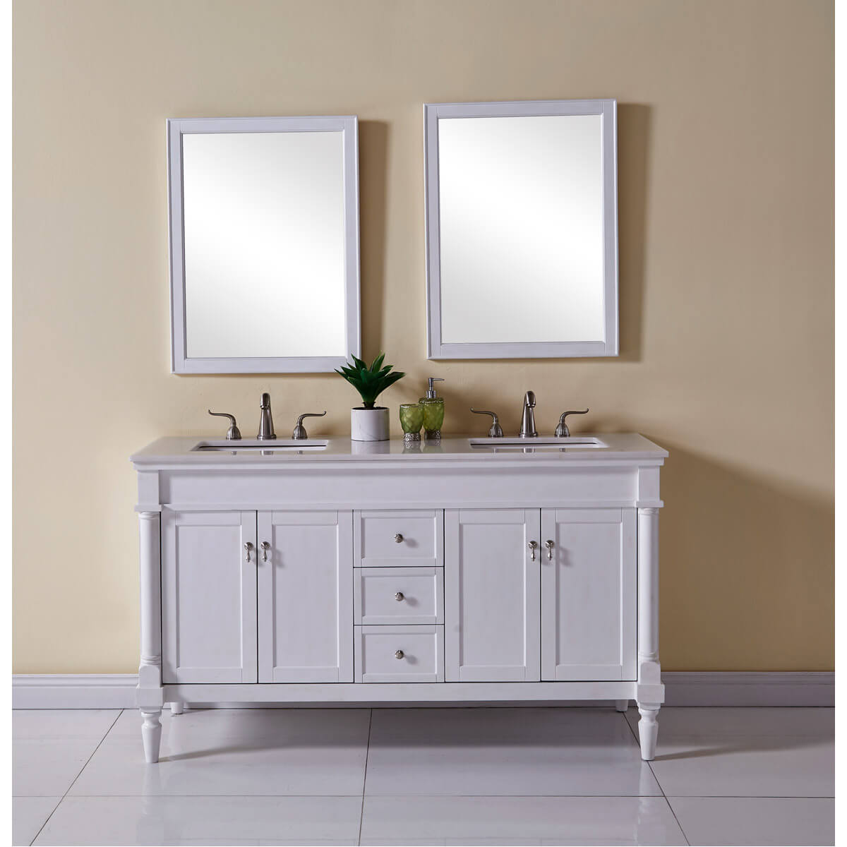 Lexington 60" Double Bathroom Vanity Set