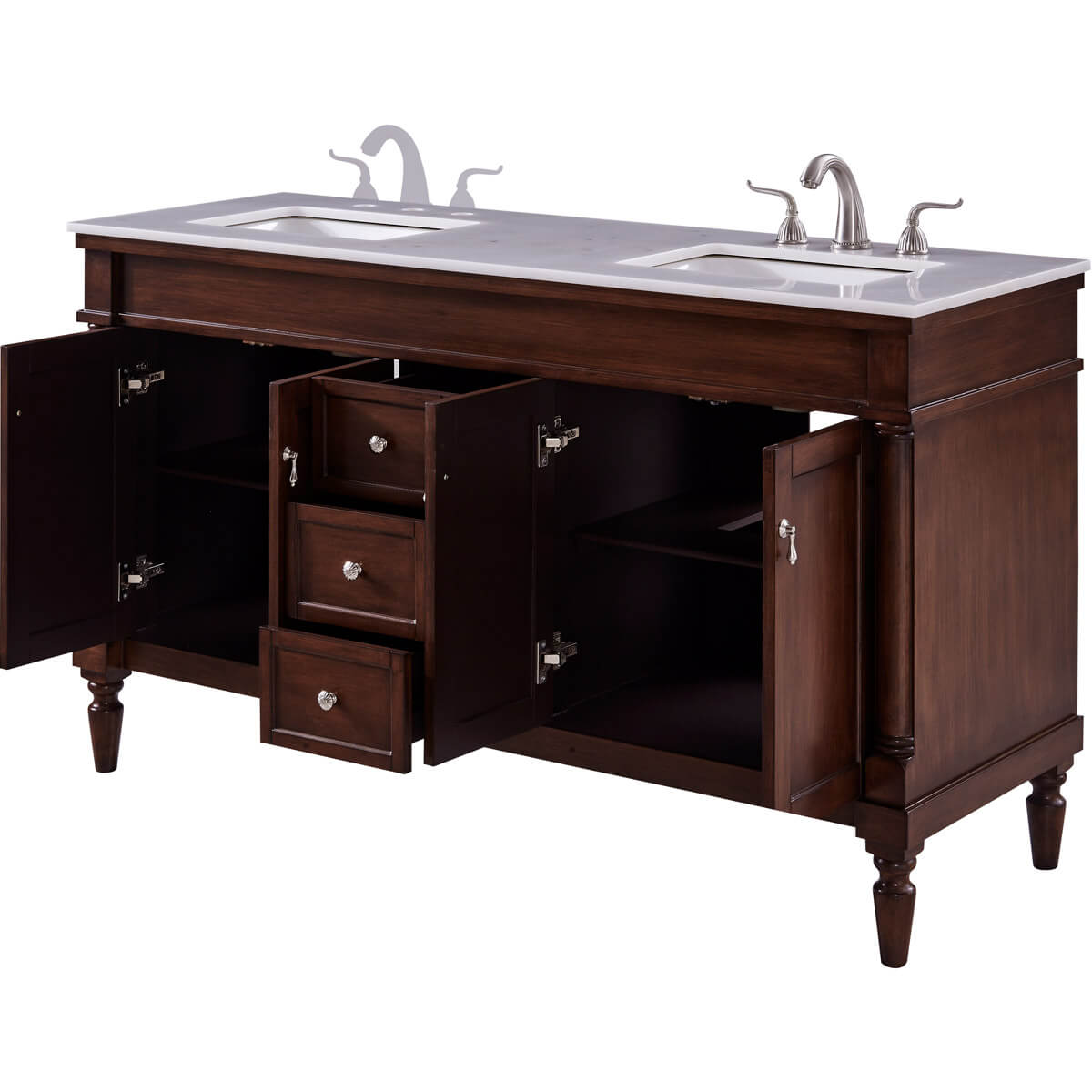 Lexington 60" Double Bathroom Vanity Set