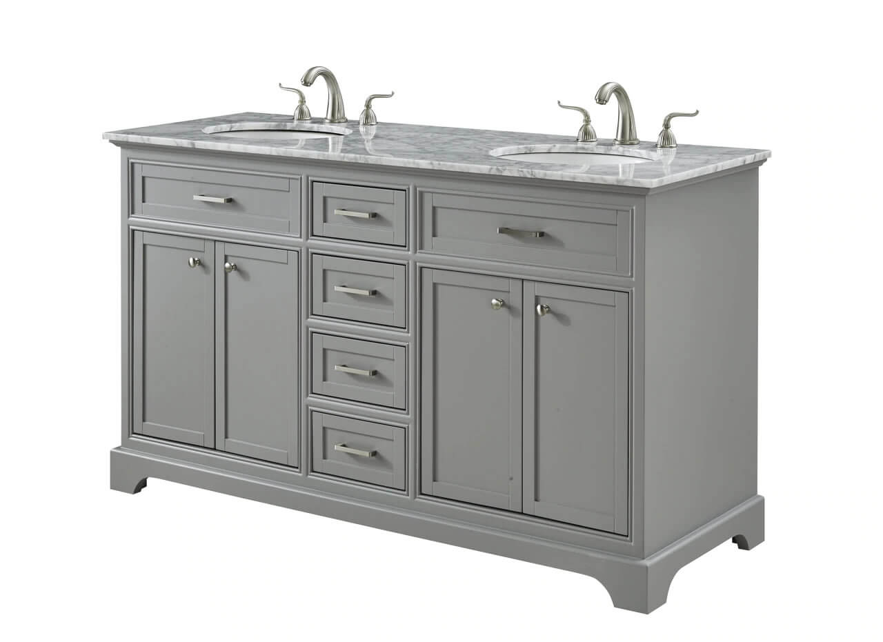 Americana 60" Double Bathroom Vanity Set