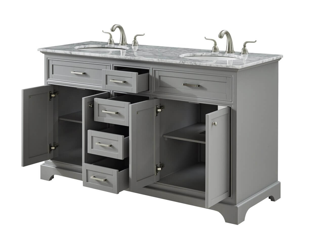 Americana 60" Double Bathroom Vanity Set