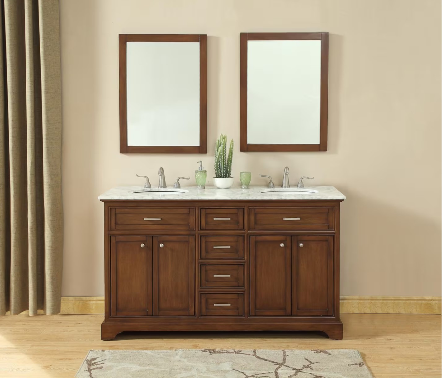 Americana 60" Double Bathroom Vanity Set