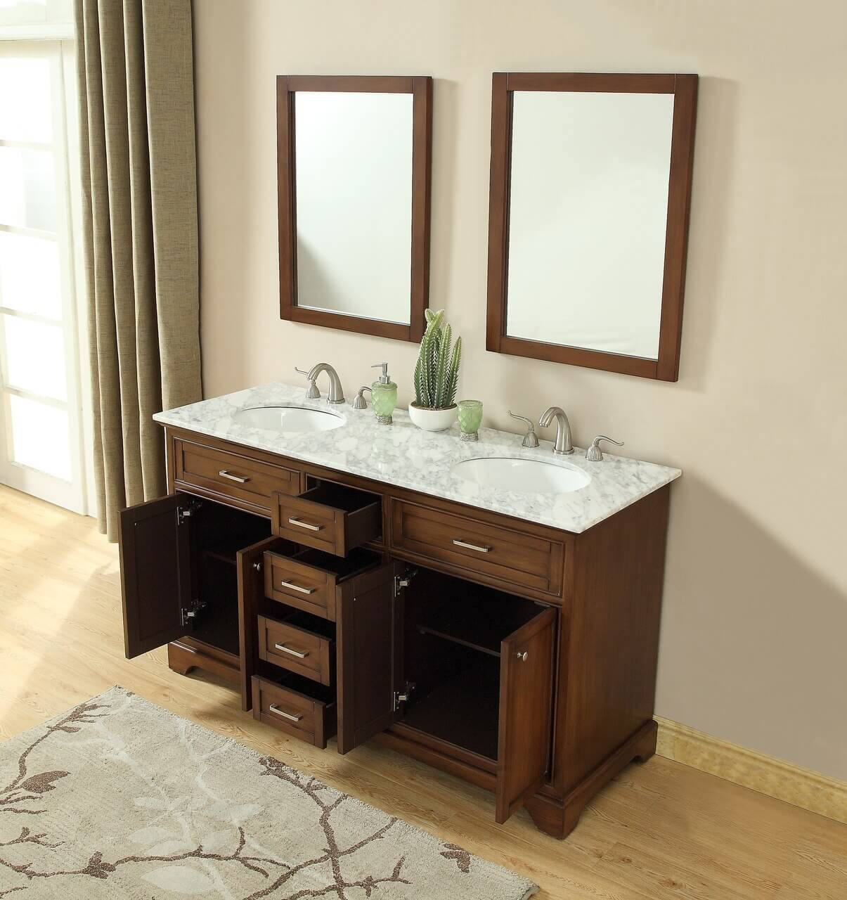 Americana 60" Double Bathroom Vanity Set