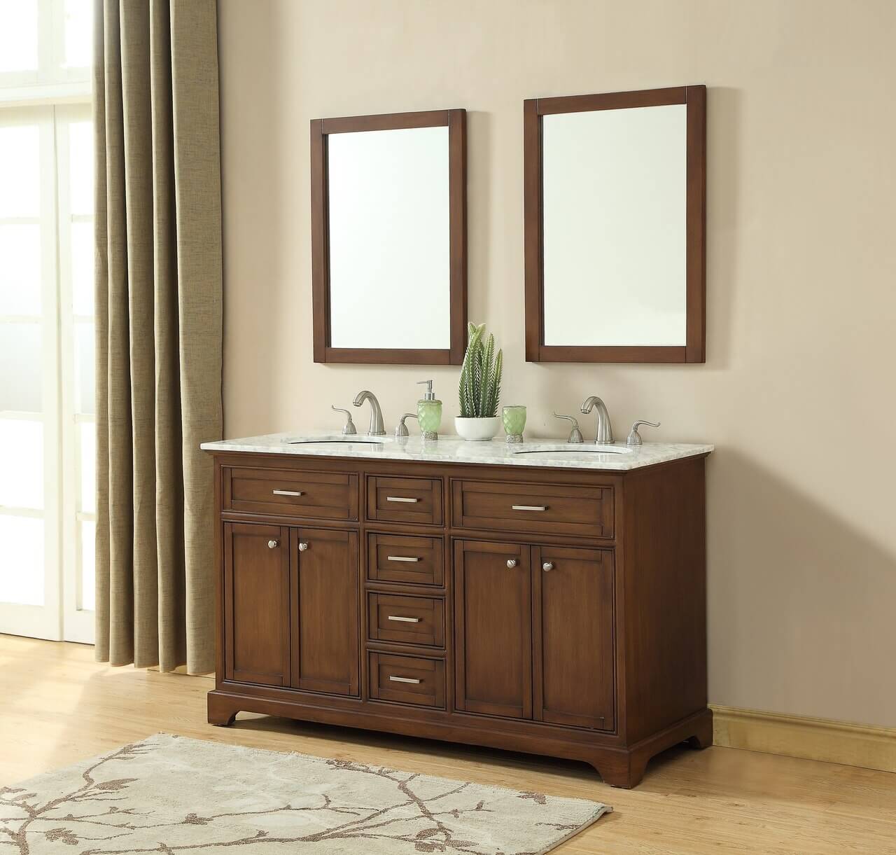 Americana 60" Double Bathroom Vanity Set