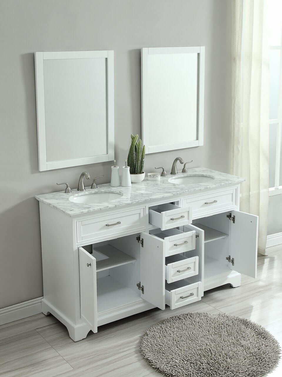Americana 60" Double Bathroom Vanity Set
