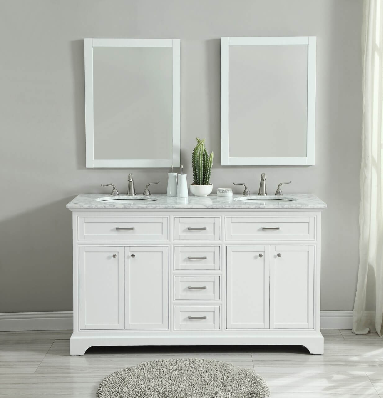Americana 60" Double Bathroom Vanity Set