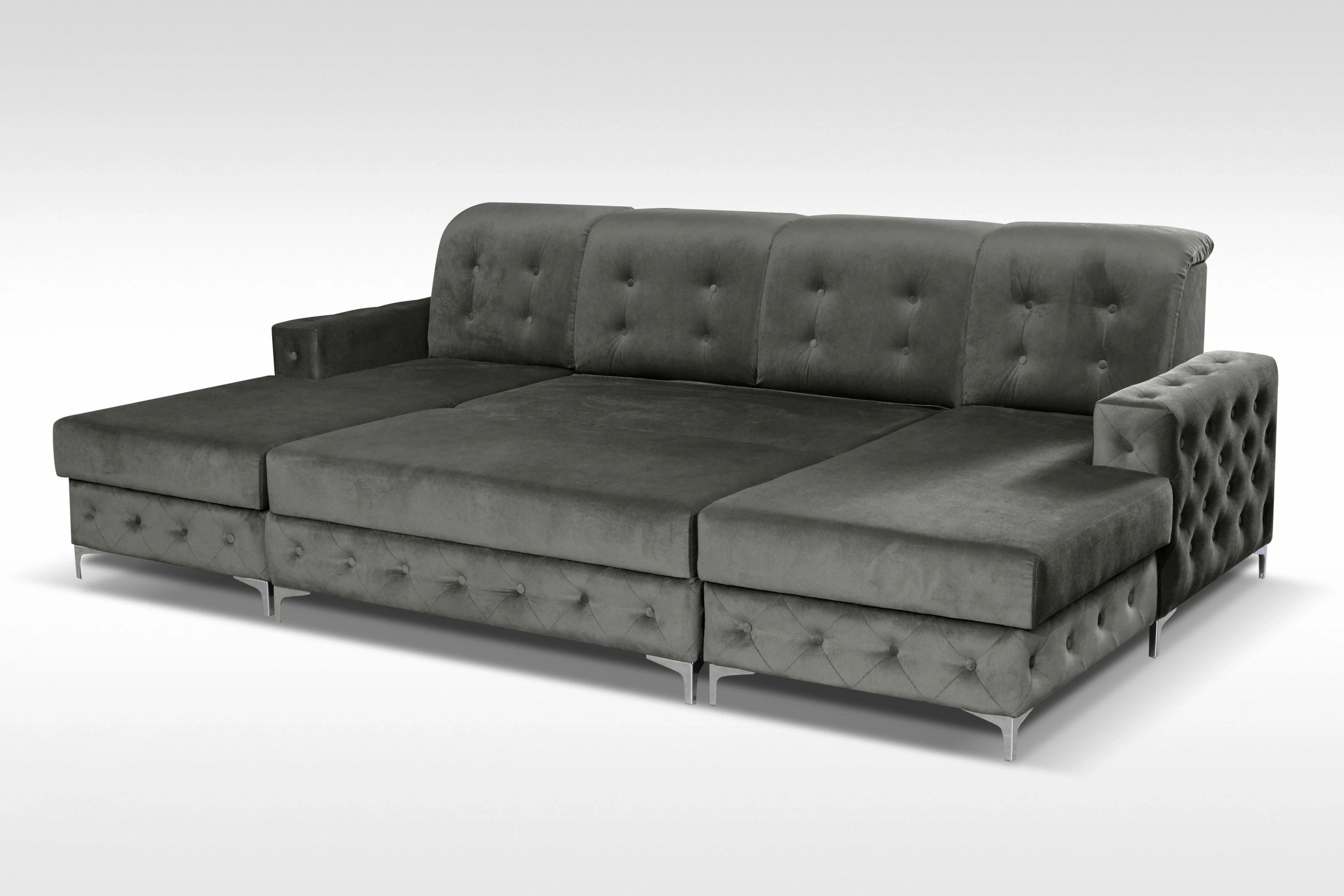 Verso U-Shaped Fabric Convertible Storage Sectional Sofa