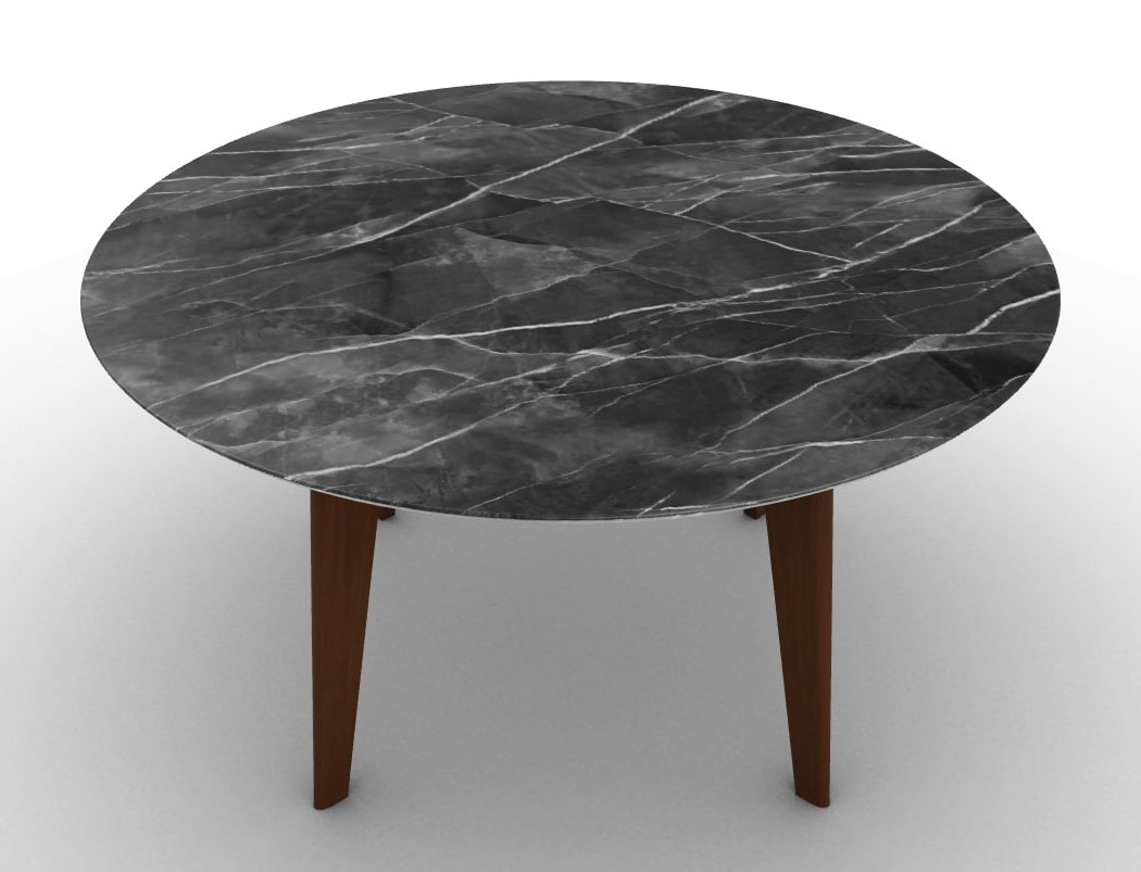 Abrey Wood/Ceramic Round Dining Table