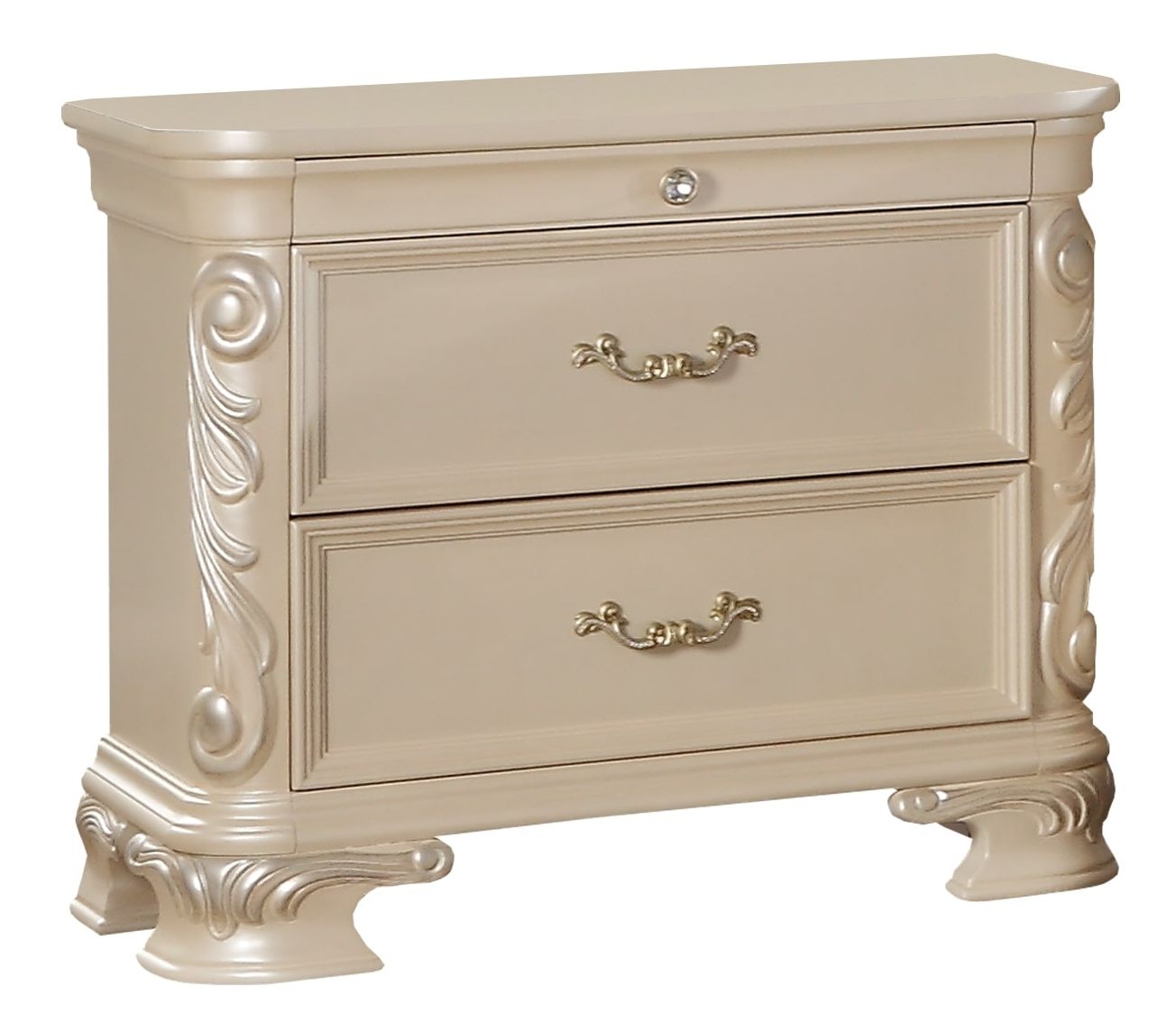 Victoria Bedroom Set with Faux Leather Upholstered Headboard & Footboard