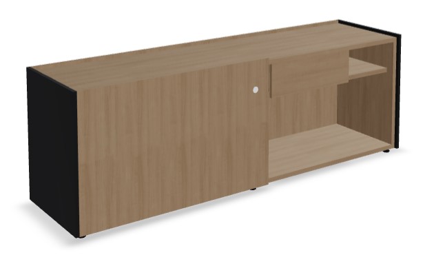 Viga Office D16.2" Melamine Sideboard w/Sliding Door & Drawer