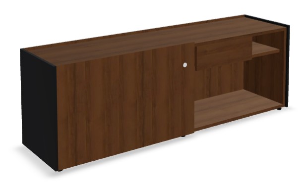 Viga Office D16.2" Melamine Sideboard w/Sliding Door & Drawer