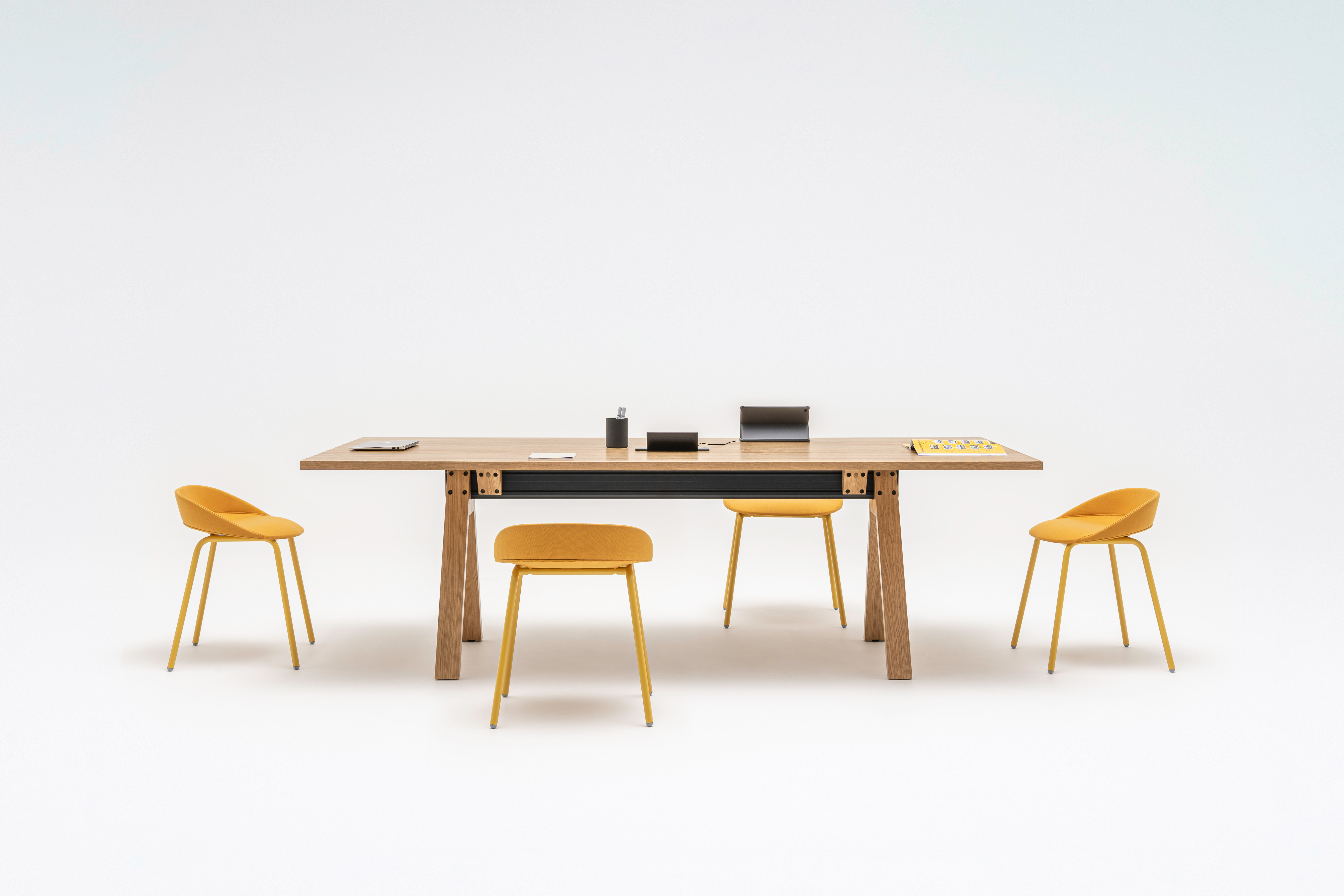 Viga Rectangular Meeting Table w/Veneer Top